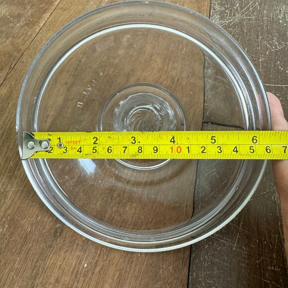 Vintage Antique Clear Glass pressed Pat D replacement lid with finial knob - Picture 11 of 12